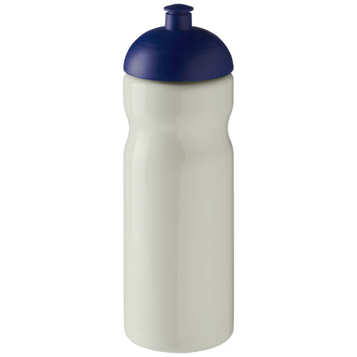 Bouteille sport publicitaire en plastique recyclé 650 ml H2O Eco Ivoire et Bleu